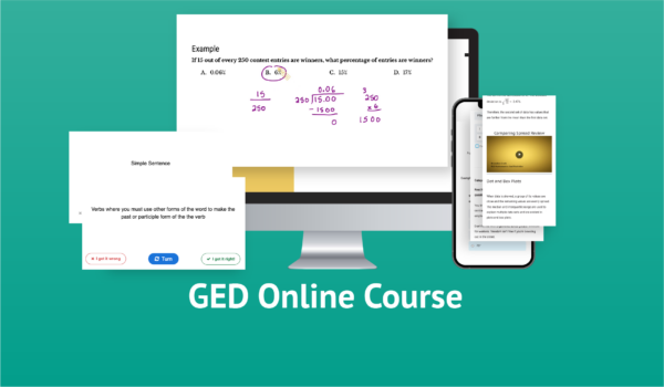 GED Online Course Get Started wo get started button