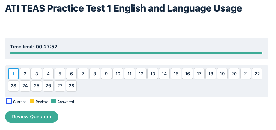 ATI TEAS English Free Practice Test