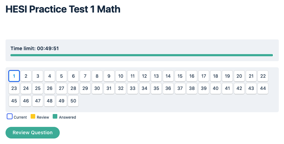 hesi a2 math practice test