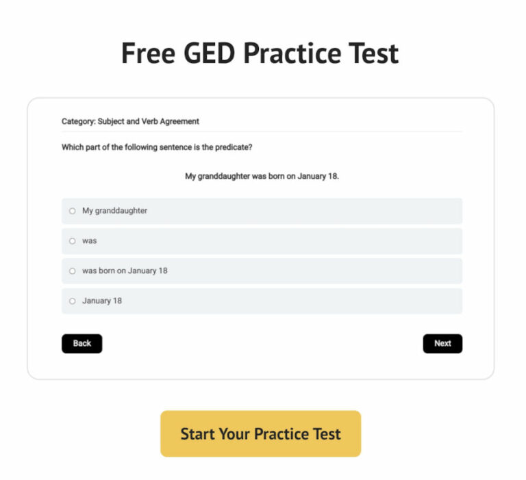 GED Language Arts Practice Question